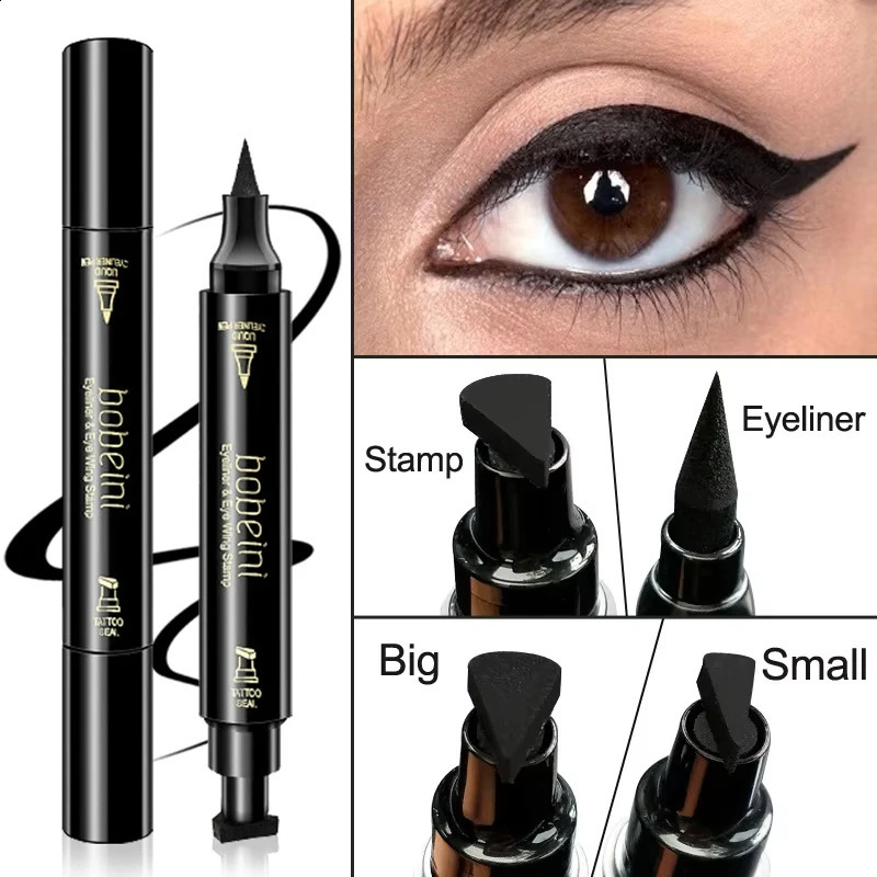 Big seal liquid eyeliner waterproof quick drying black with cosmetics doublesided 250418