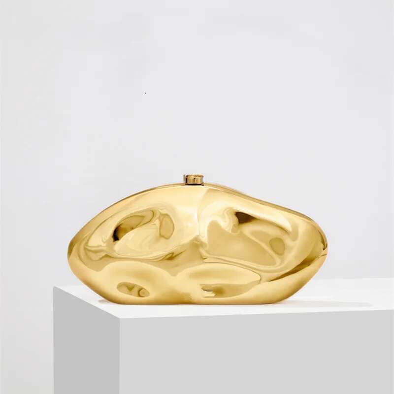 Designer Bag 2025 Fashion Acrylic Egg Shape Clutch For Wonen Gold Sier Evening Party Bag Shinny Metal Box Shoulder Crossbody Bags2024 Luxury Bag