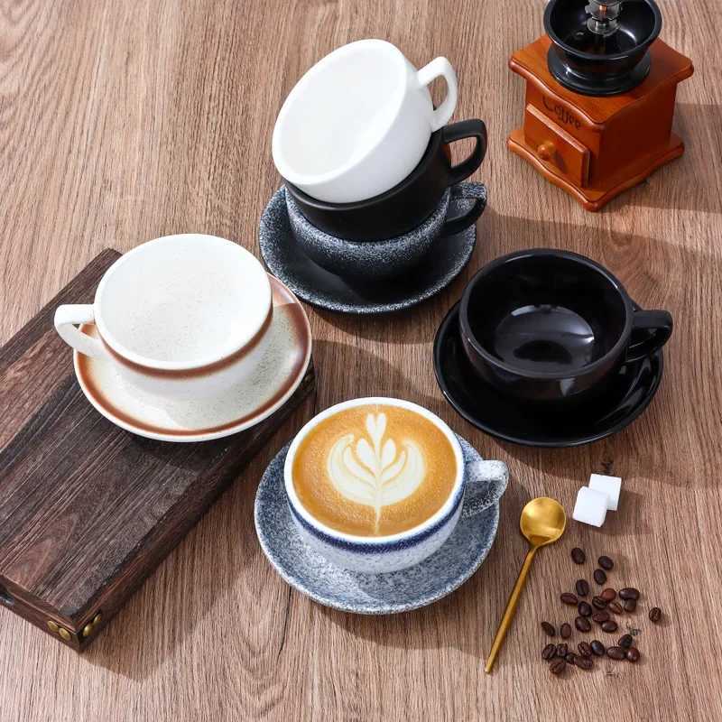 American 350ML Flower Cup Ceramic Mug Cappuccino Latte Coffee Cup Kitchen Bar Drinking Accessories Home Decoration Ceramic Mug Y251125