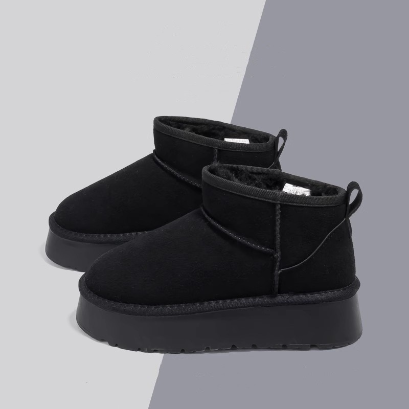 Free Shipping Designer Casual Shoes Winter new high top thick soled big toe snow boots with plush warm shoes Slimming Long-lasting