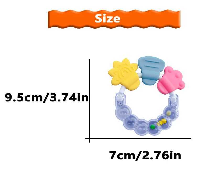 Baby Fruit Style Soft Rubber Rattle Teether Toy Newborn Chews Food Grade Silicone Teethers Infant Training Bed Toy Chew Toys Kid G251125
