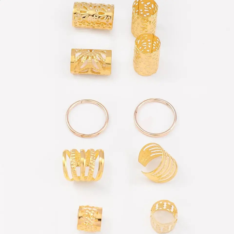 85 pieces of hollow hair ring accessories Dreadlocks pearl braided clip Dread Locks metal cuff decoration 250417