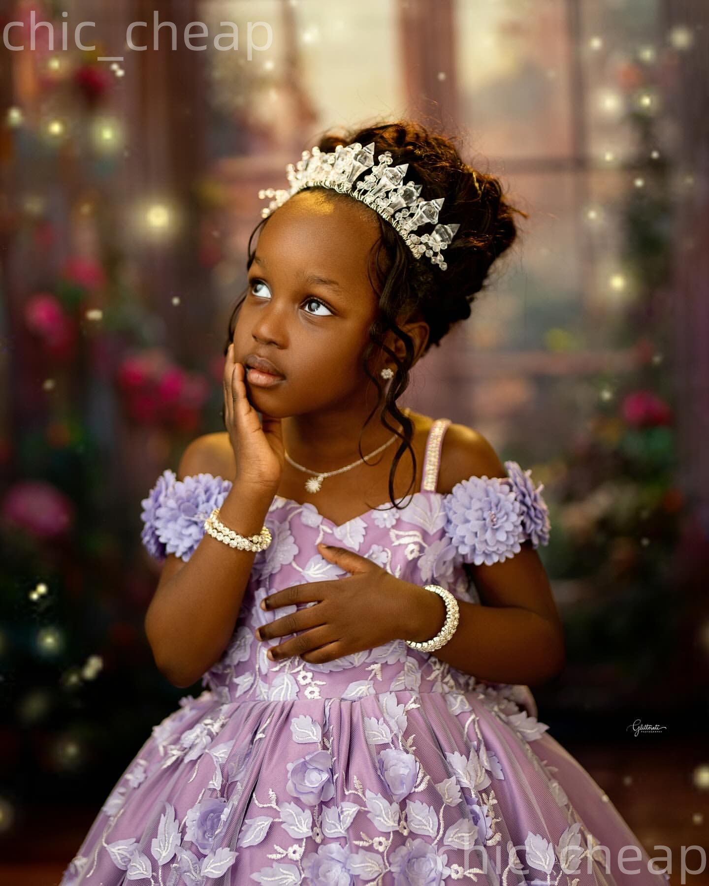 2026 Lilac Ball Gown Flower Girl Dresses Floral Lace Spaghetti Beaded Vintage Little Girl Christmas Peageant Birthday Christening Tutu Dress Gowns ZJ4