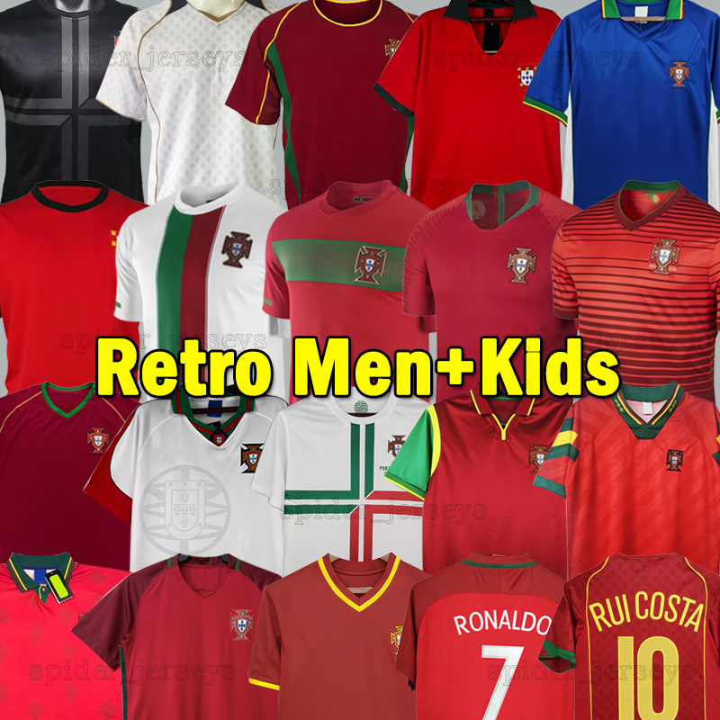 XXXL Retro Portuguese Soccer jerseys 1966 69 1972 Portogallo Football Shirts 1992 94 96 99 PortugalS 2000 04 06 long sleeve 2010 12 14 16 18 Player Version Men kids kits