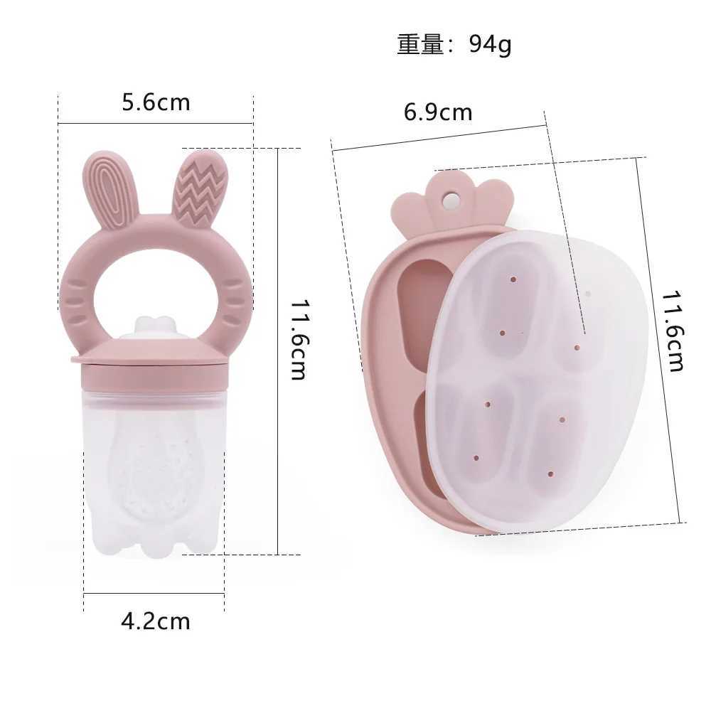 Cute Baby Fruit and Vegetable Teether Toy Food Supplement Bite Le Silicone Baby Feeding Tableware Ice Mold Baby Stuff G251125