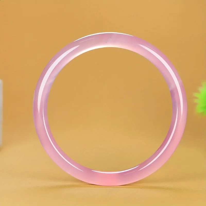 High Ice Transparent Pink Bracelet Simple and Versatile Womens Jewelry 250424