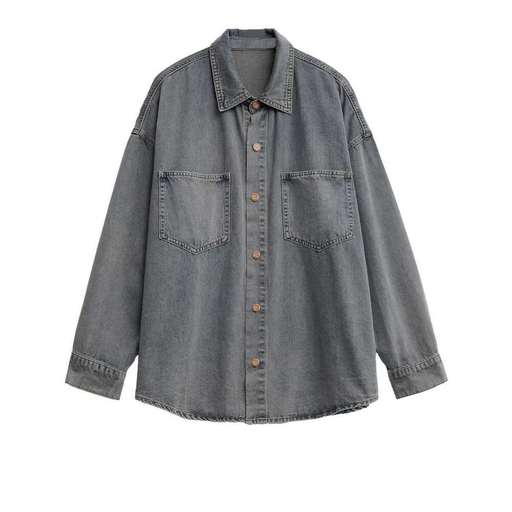 CHIC VEN Women Single Breasted Loose Casual New Retro BF Style Female Denim Shirt Woman Jacket Blouses Spring Autumn 2025