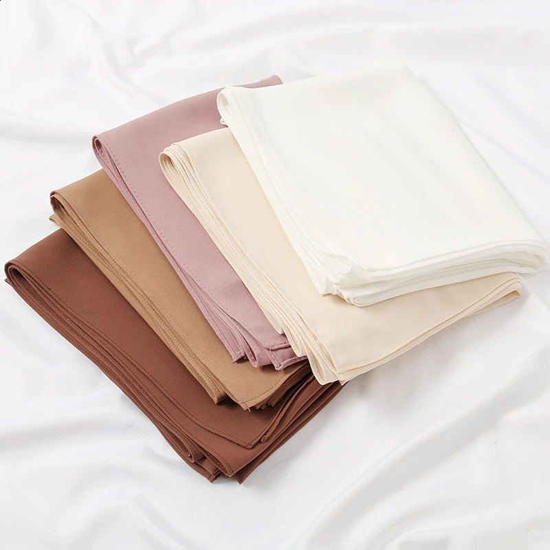 Plain Rhombs Chiffon Hijab Scarf Woman Muslim Hijab Shawls Fashion Tweezers Edge Long Wraps Lady Casual Bandana Islamic Turban 250424