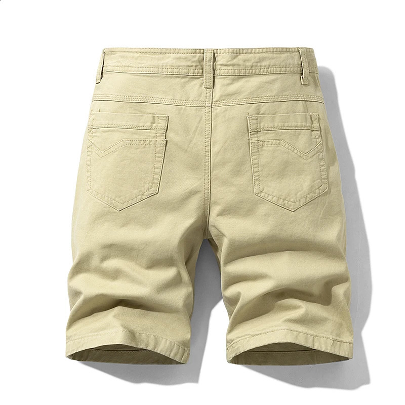 Summer thin multi pocket pure cotton work clothes shorts for men loose straight leg five point casual over knee beach 250420