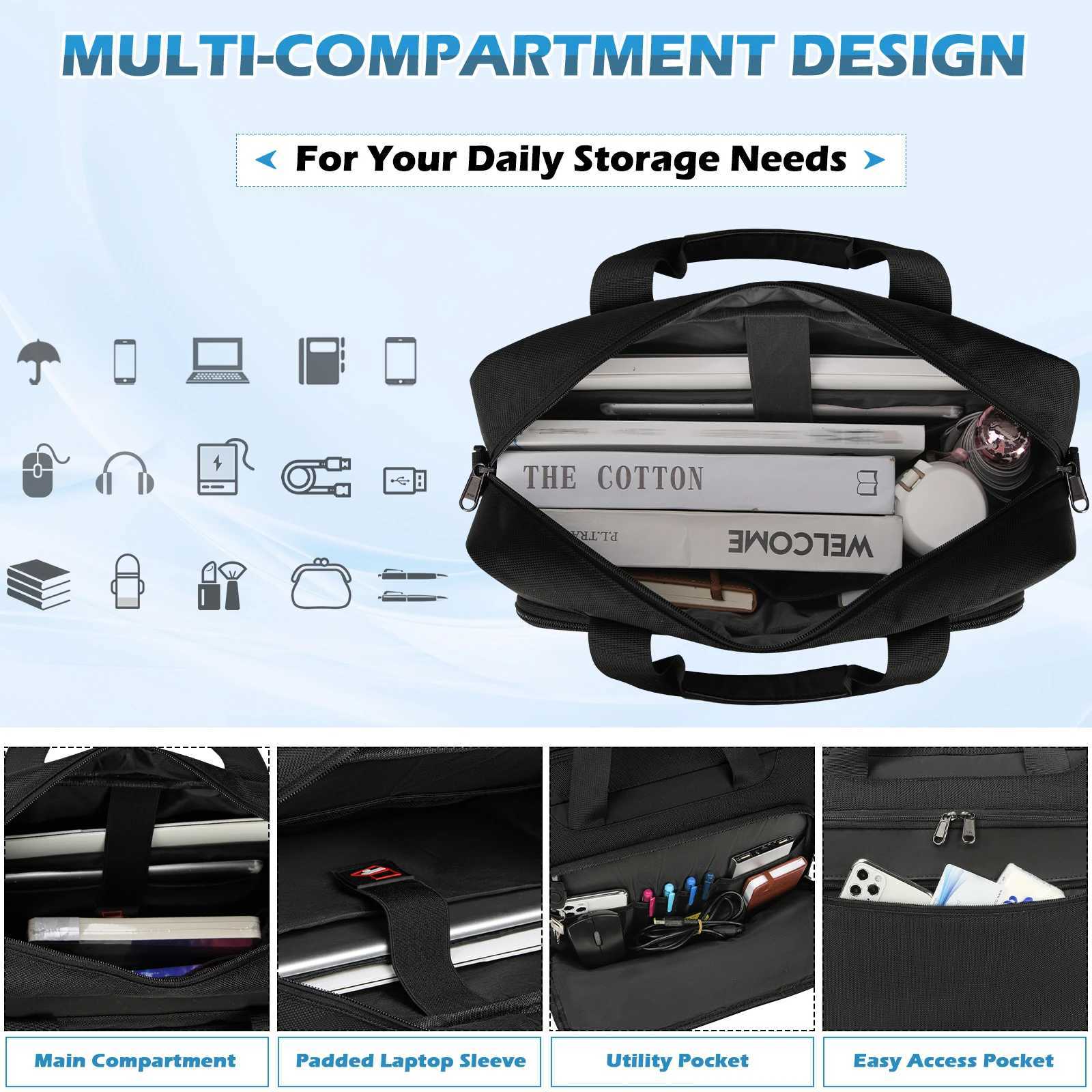 Laptop Bag 173 Inch Laptop Briefcase Large Waterproof Laptop Crossbody Bag Business Office Work Computer Bag for Men WomenT251125