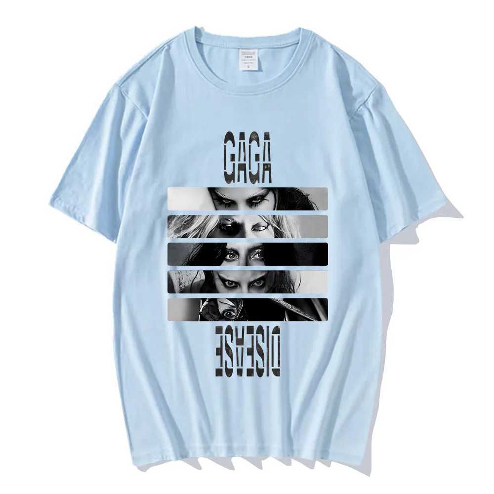 Lady Gaga Disease Printing T-shirt Mens/Womens Casual Short Sleeve Summer Spring T-shirt Ropa Hombre Street Clothing T-shirt W250425