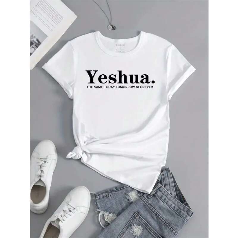 Dongdumaoyi Funny Yeshua Jesus Christian Graphic T Shirts Men Women S Fashion Casual Tshirt Cotton Loose Oversized Shirt