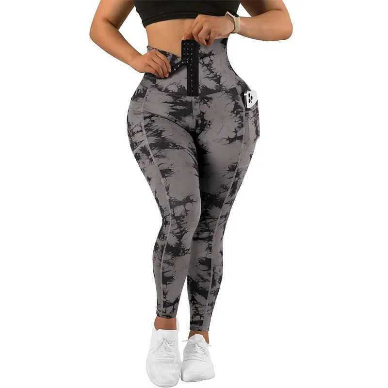 Womens Long Leg Fitness Yoga Pants Tight Fitness Running Network Patch Work Yoga Elastic Sports Tie Dyeing Pants LacotrivasC250425