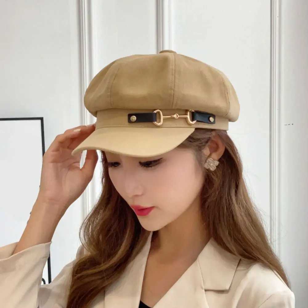 Womens Adjustable Vintage Beret Hat Fashion Autumn Winter Woolen Newsboy Paperboy Soft Octagonal Cap Stylish Trendy Headwear J251125