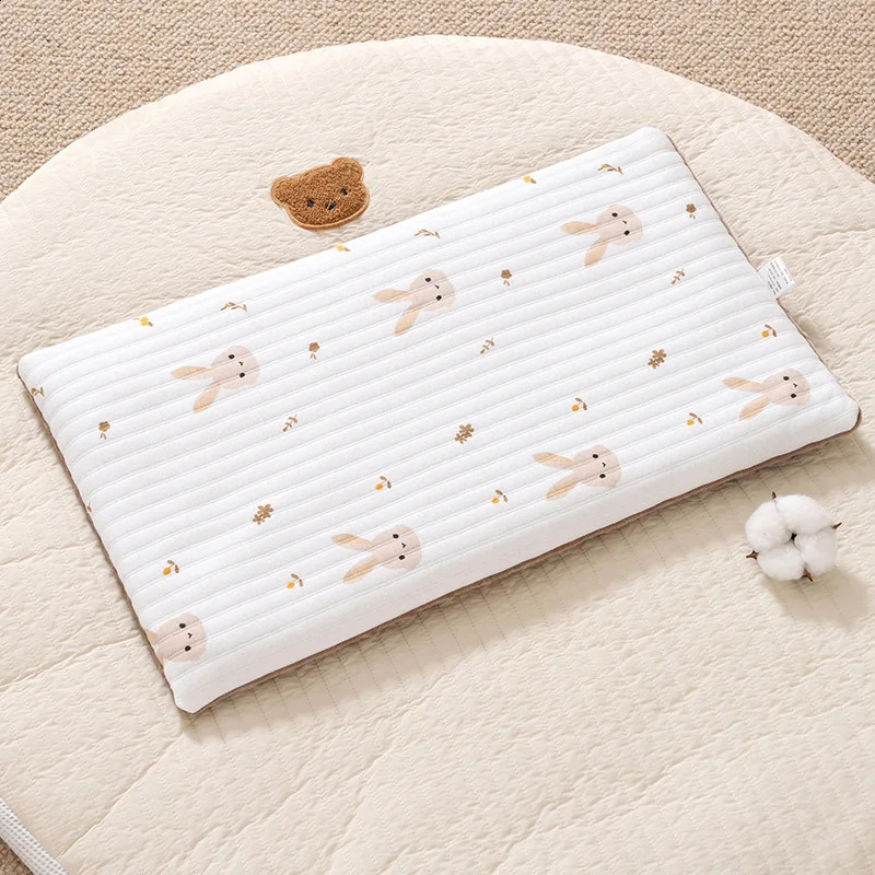 Baby Pillow Baby Head Support Buckwheat Shell Pillow Cartoon Pattern Baby Flat Pillow Suitable for Babies Aged One to Six Months 250424