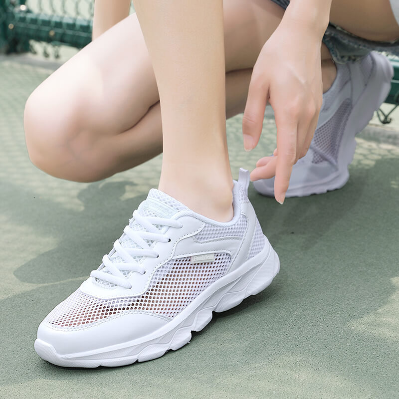Summer New Sports Large Mesh Hollow Casual Korean Lace Up Versatile Women S Shoes Ddmysaturn