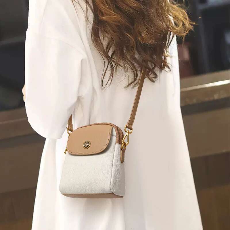Aidrani Genuine 2025 New Style Fashion Cross-Body Shoulder Soft Leather Mini Women's Mobile Phone Waist Bag