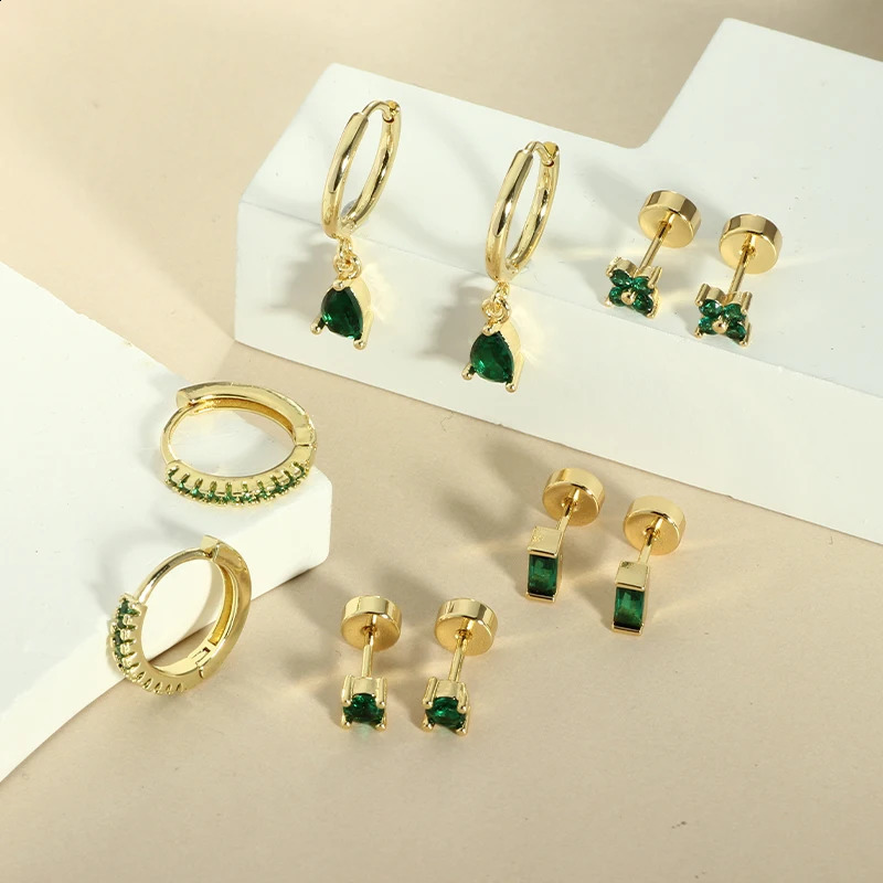 3 Pairs 20G Tiny Cartilage Earrings Stud Small Second Hole Screw Flat Back Piercing Tragus Hlelix Piercings Hoop Ear For Women 250424