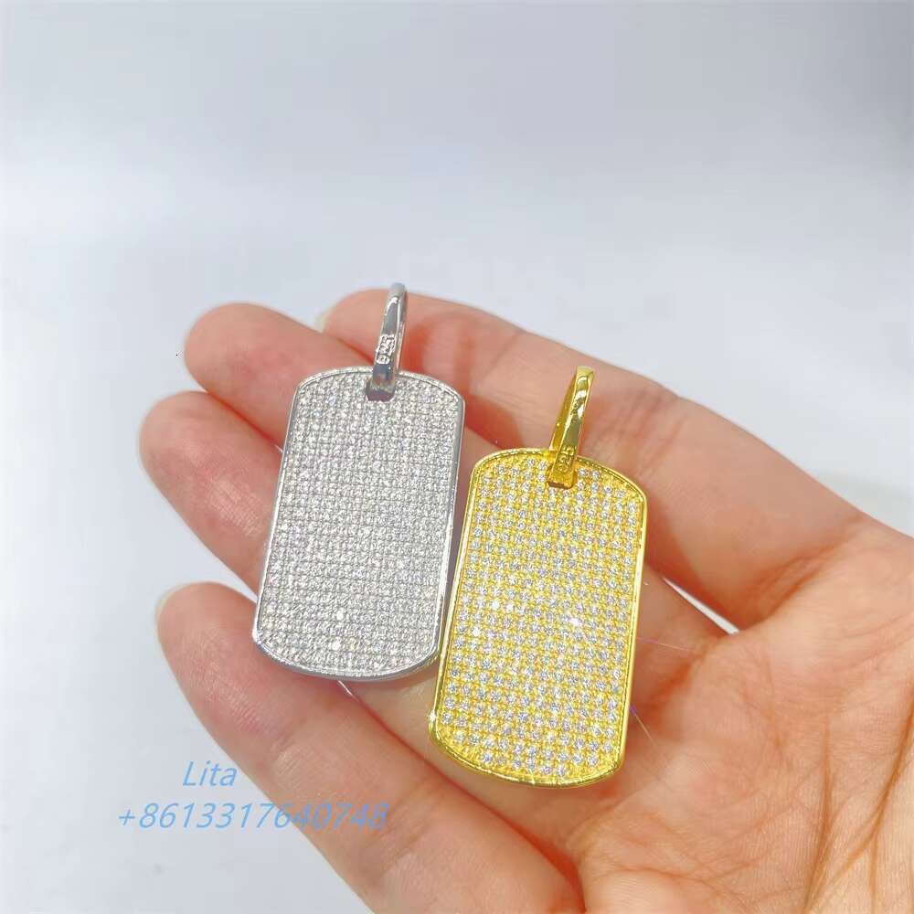 925 Sterling Silver Frame Fully Moissanite Custom Iced Out Wholesale Hip Hop Diamond Pendant
