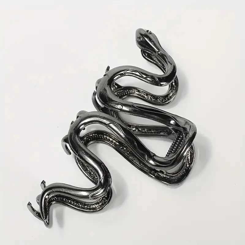 Gothic snake shaped metal hair clip shark clip high-quality feeling at the back of the head hair clip hair clipperT250425