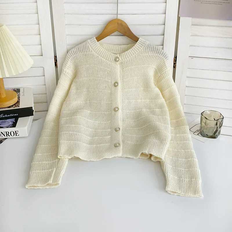 Polished Button Cardigan for Women Long Sleeve Single Breasted Knitted Sweater Jacket Fall Winter Elegant OutfitT251125