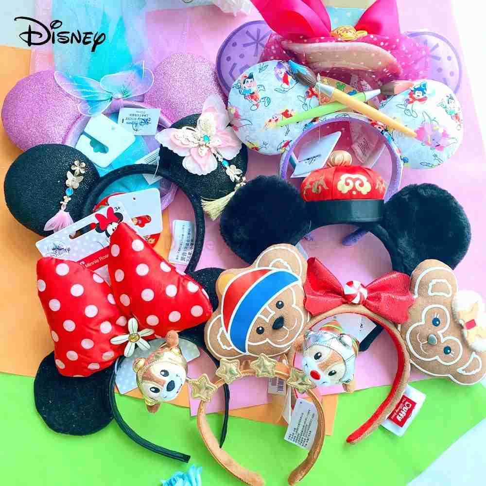 Disney Shining Girls Big Bow Headband Decorated Plush Adult/Childrens Headband Disney Shining Hairdo Minnie Mouse Ear Headband Role Playing X250425