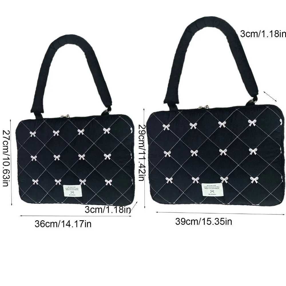 Embroidered Bow Business Briefcases Large Capacity Handbag Document Tote Bolsas Shoulder Bag File Folder Laptop Bag Office WorkT251125