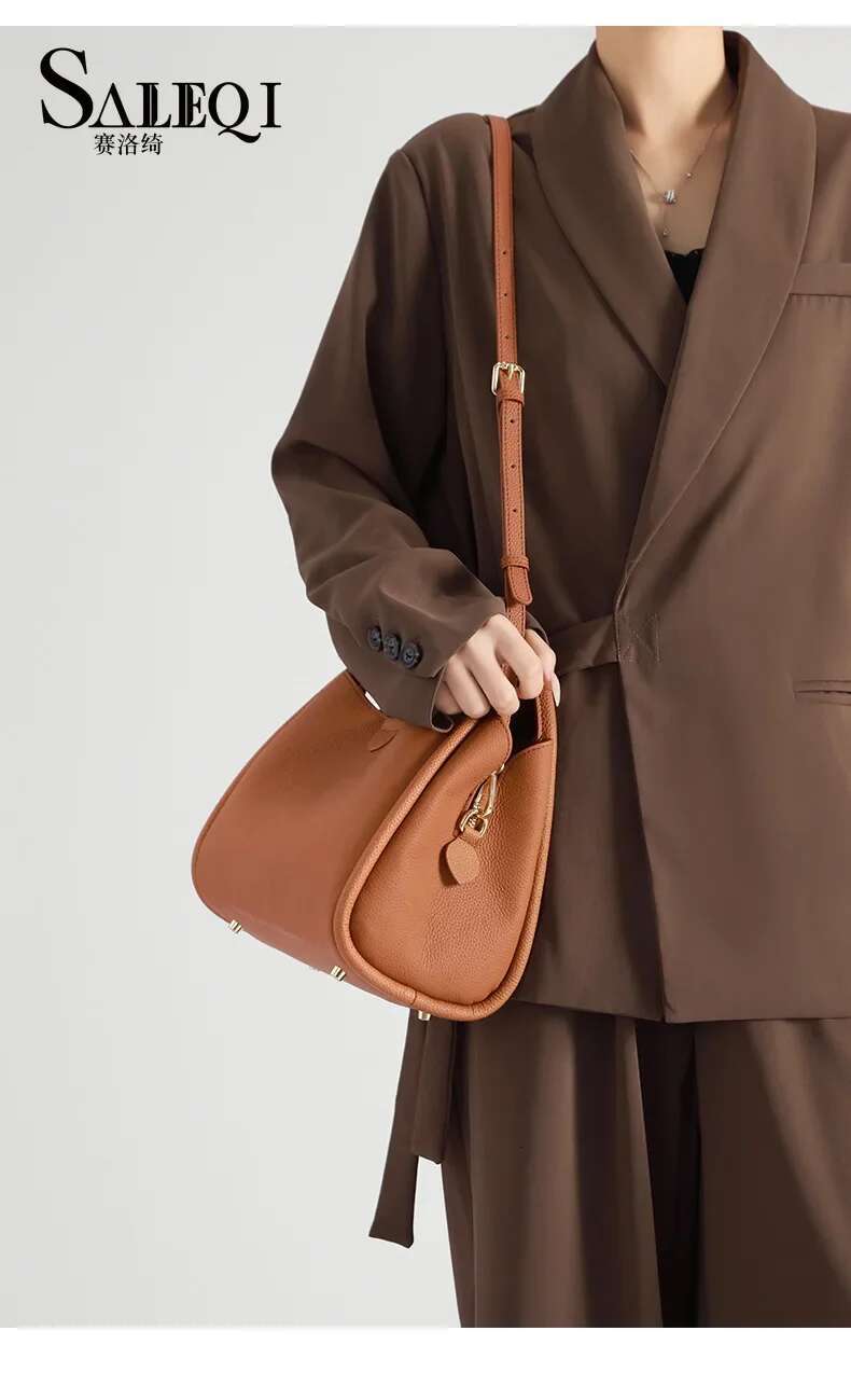 Genuine Leather Bucket Bag Designer High Quality Cowhide Female Shoulder Crossbody Bags Tote Vegetable Basket Handbag New