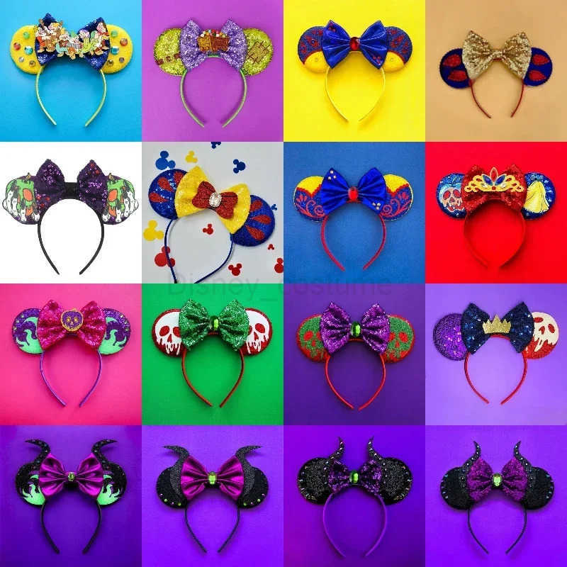 Disney Mulan Hair Girl Cartoon Costume Ear Headband Childrens Mulan Sparkle Bow Hair Accessories Womens Carnival X250425