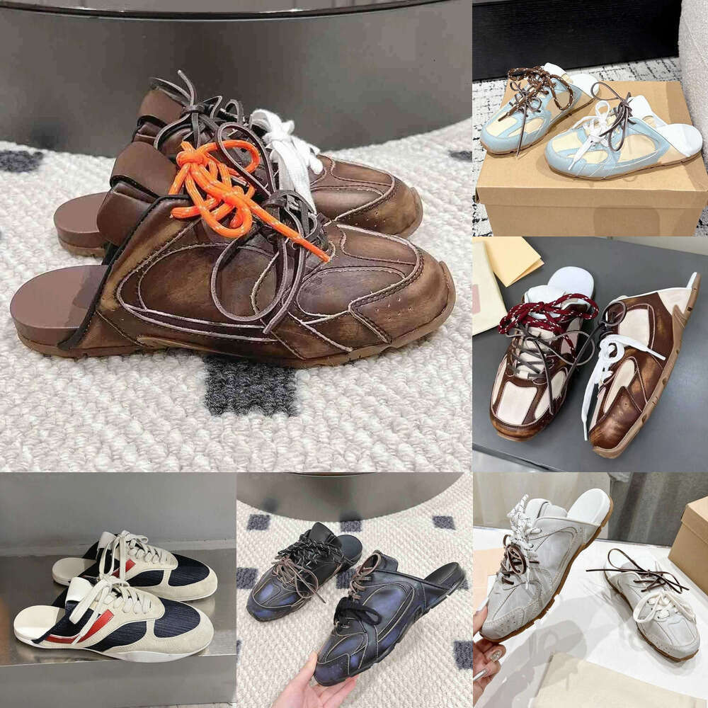 Summer Spring slide Mirror quality luxury Mule sabot clog sandal Designer shoe Men Women Calf Leather Suede flat Strap Slip-On half slipper Slippers shoes Size 35-45