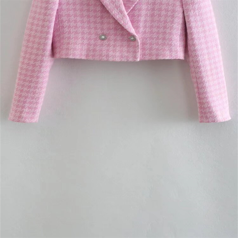 Two Piece Pink Mini Dress Designer Klacwaya Tweed Set 2-piece Fashionable Jacket Womens Shorts