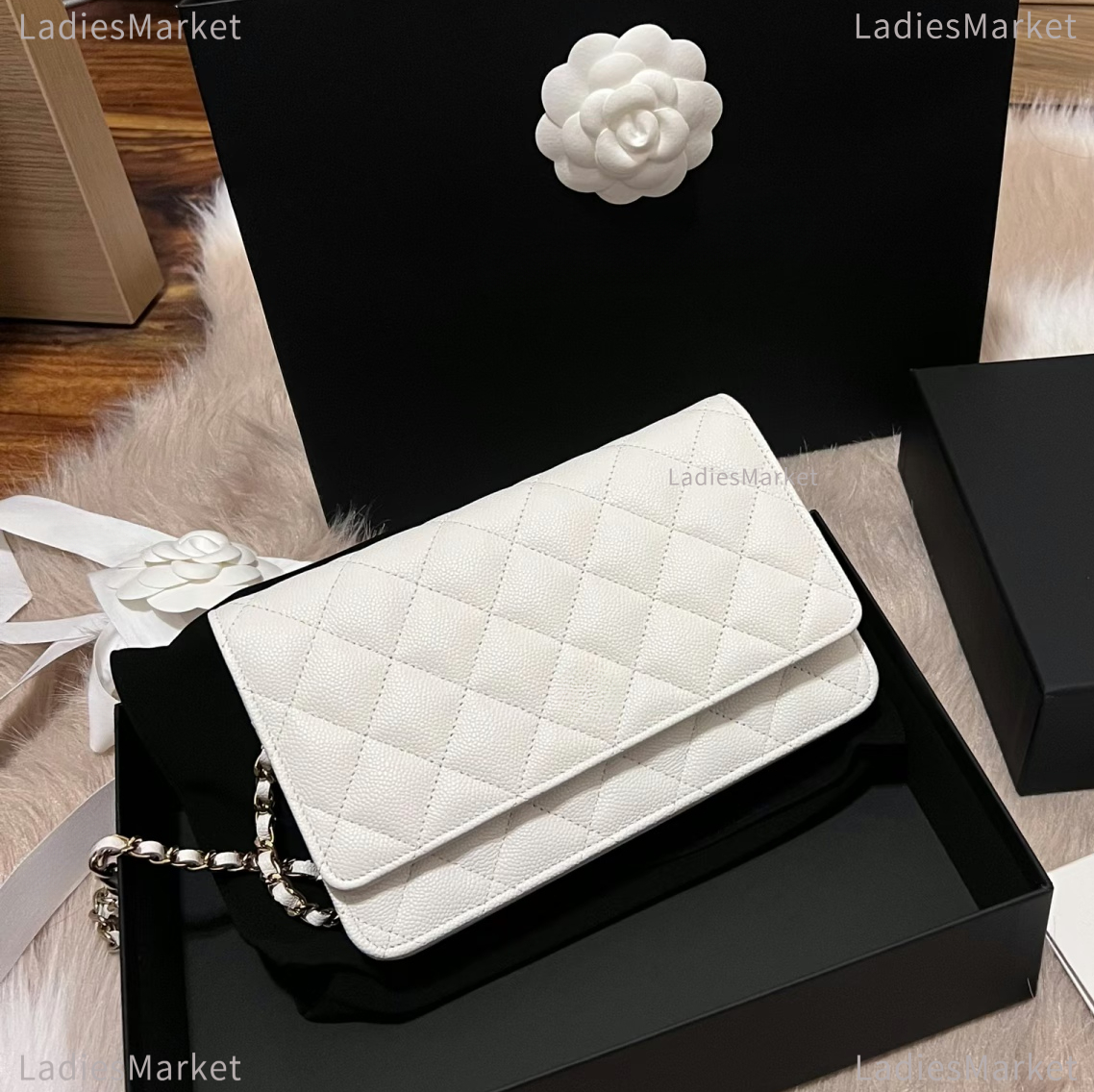 Top Quality Designer Bag Flap Bag Tweed Bag Women Shoulder Bag Caviar Grain Genuine Leather Crossbody Bag Metal Chain Cfs Tweed Bag Coco Handbag Lady Woc Tote Bag Mini