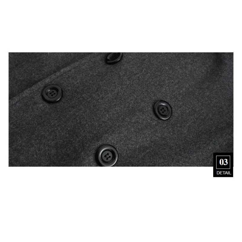 Luxury Tweed Coat Men Autumn Winter Overcoat Mid-length Windbreaker Double-breasted Slim Lapel Jacket Outerwear Men Clothing NewT251125