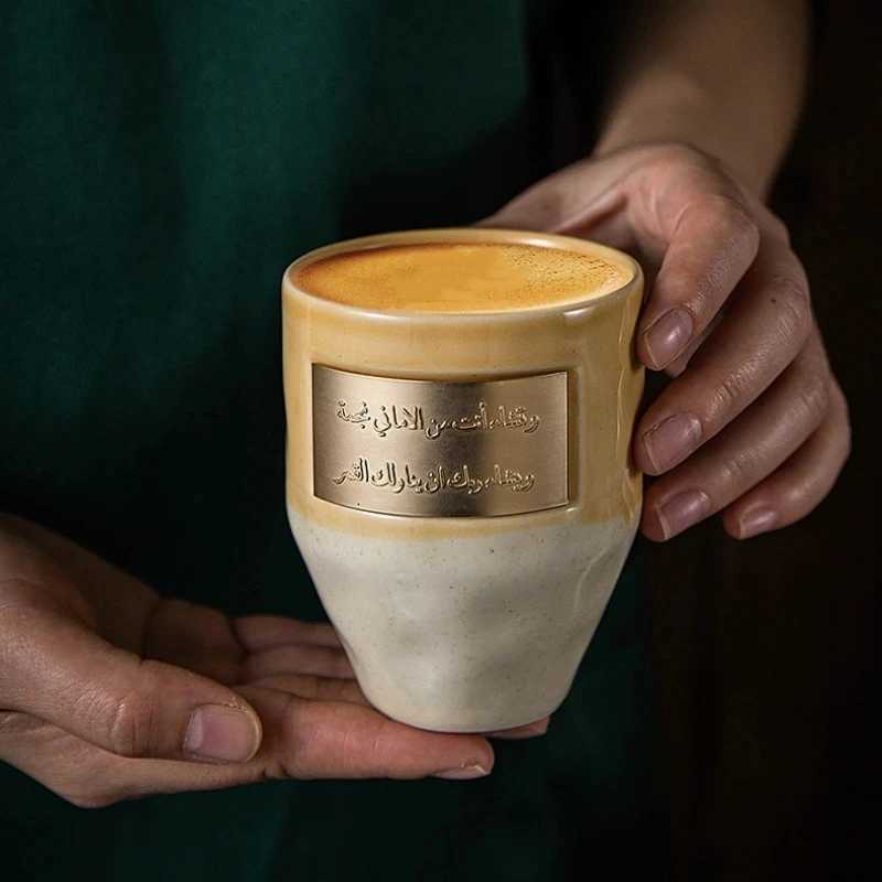 Inscriptions Saudi Style Mug Milk Ice Coffee Cup Creative Ceramic Couples Cup Tea Cup Office Mug Gift for Friends Middle Eastern Y251125