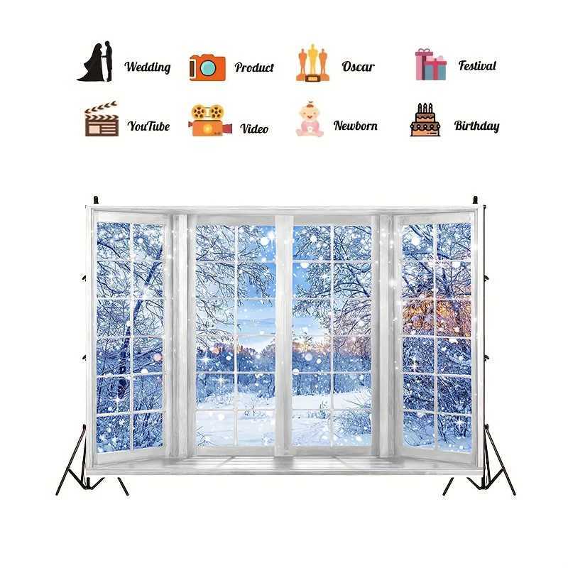 1pc Christmas tapestry Christmas tree snow scene photography background cloth Christmas event party shooting screenM251125