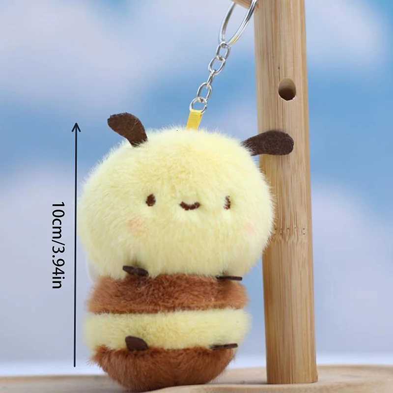 Bee Doll Pendant Key Chain Stylish Backpack Purse Doll Pendant Plush Girl Gift Pendant Car Interior Cute Insect KeychainXJ251125