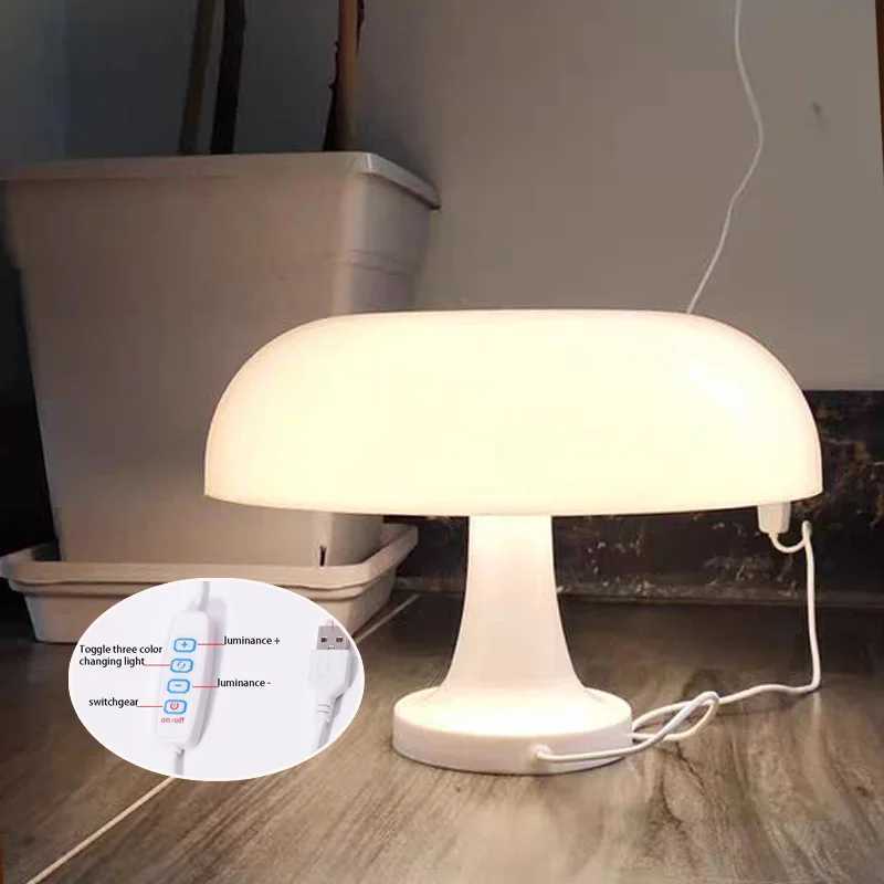 LED Mushroom table lamp minimalist modern bedroom bedside lamp Danish designer orange decorative table lamp C251125