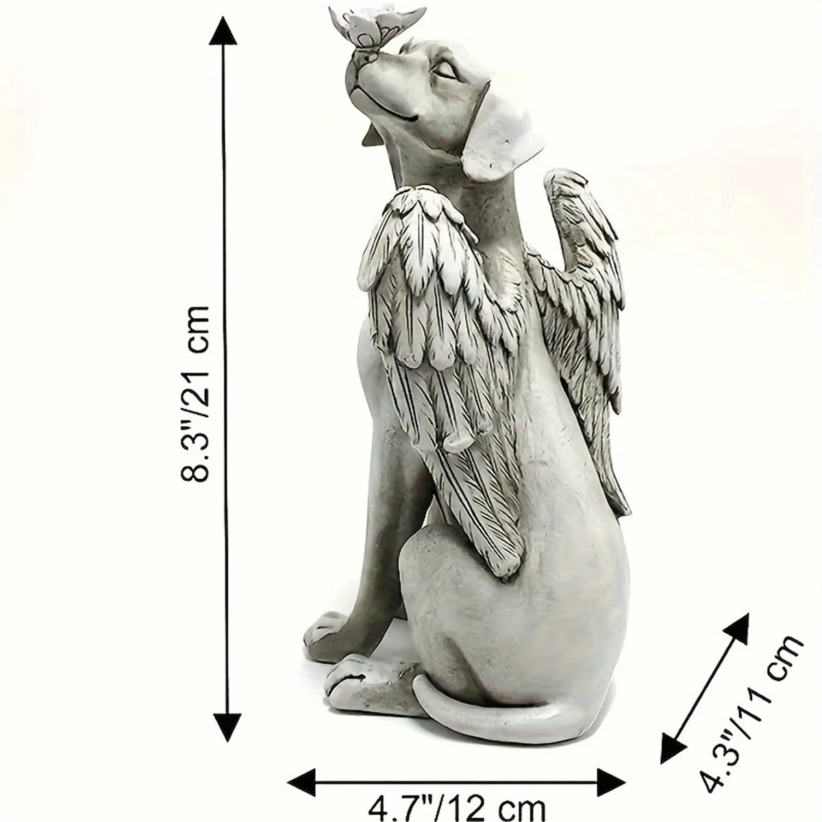 1PC Angel Dog Cat Memorial Statue, Pet Memorial Stone Memorial Gifts, Dog Passing Away Bereavement Gifts