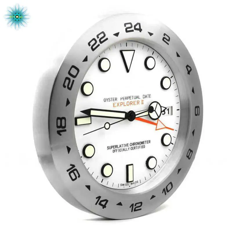Super Silent Luxury Wall Clock Metal Modern Design Large Wall Watch Home Stainless Steel Luminous Clock The Date Will Work