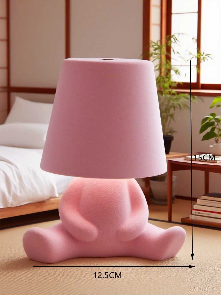 Bedside Touch Table Lamp Creative Small Silver Man Decorative Thinking Man Statue LED Table Lamp USB Rechargeable 3 Levels BriM251125