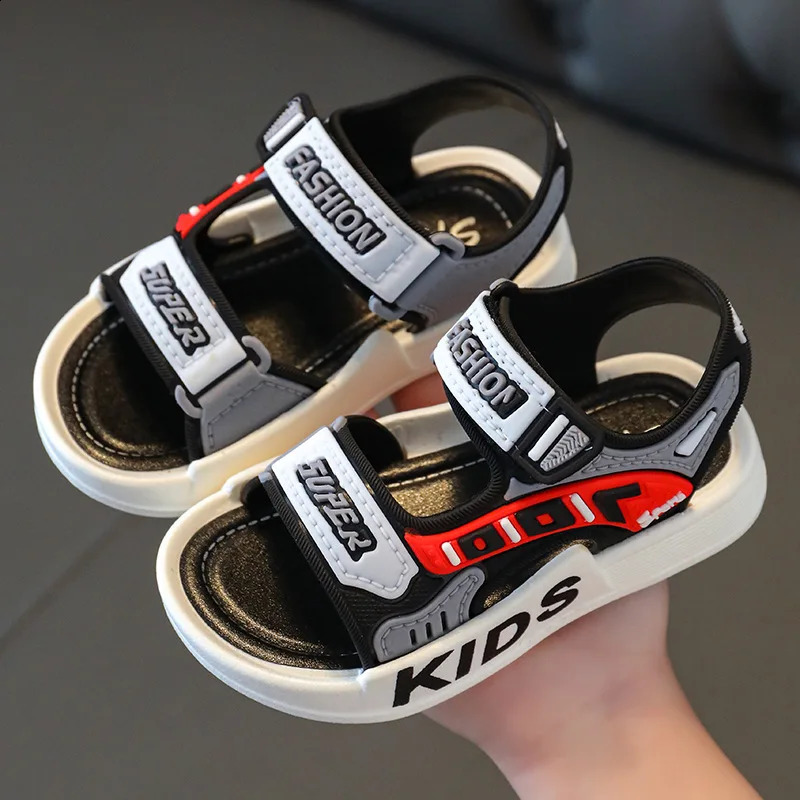 Sandalia 23 Boys Fashion Childrens Sandals Summer Childrens Sports Shoes Non slip Soft Bottom Casual Beach Shoes Childrens Shoes Zapatos 250424