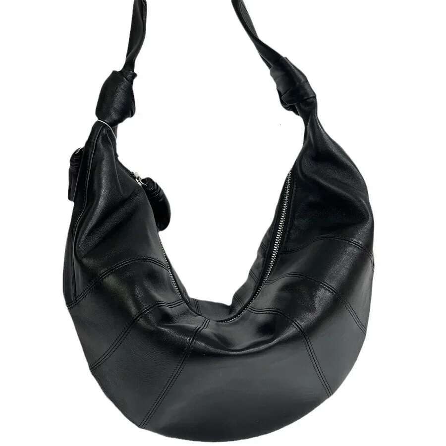 2024 New Lambskin Croissant Shoulder Women's Large Capacity Underarm Bag Lightweight Adjustable Strap Casual Design