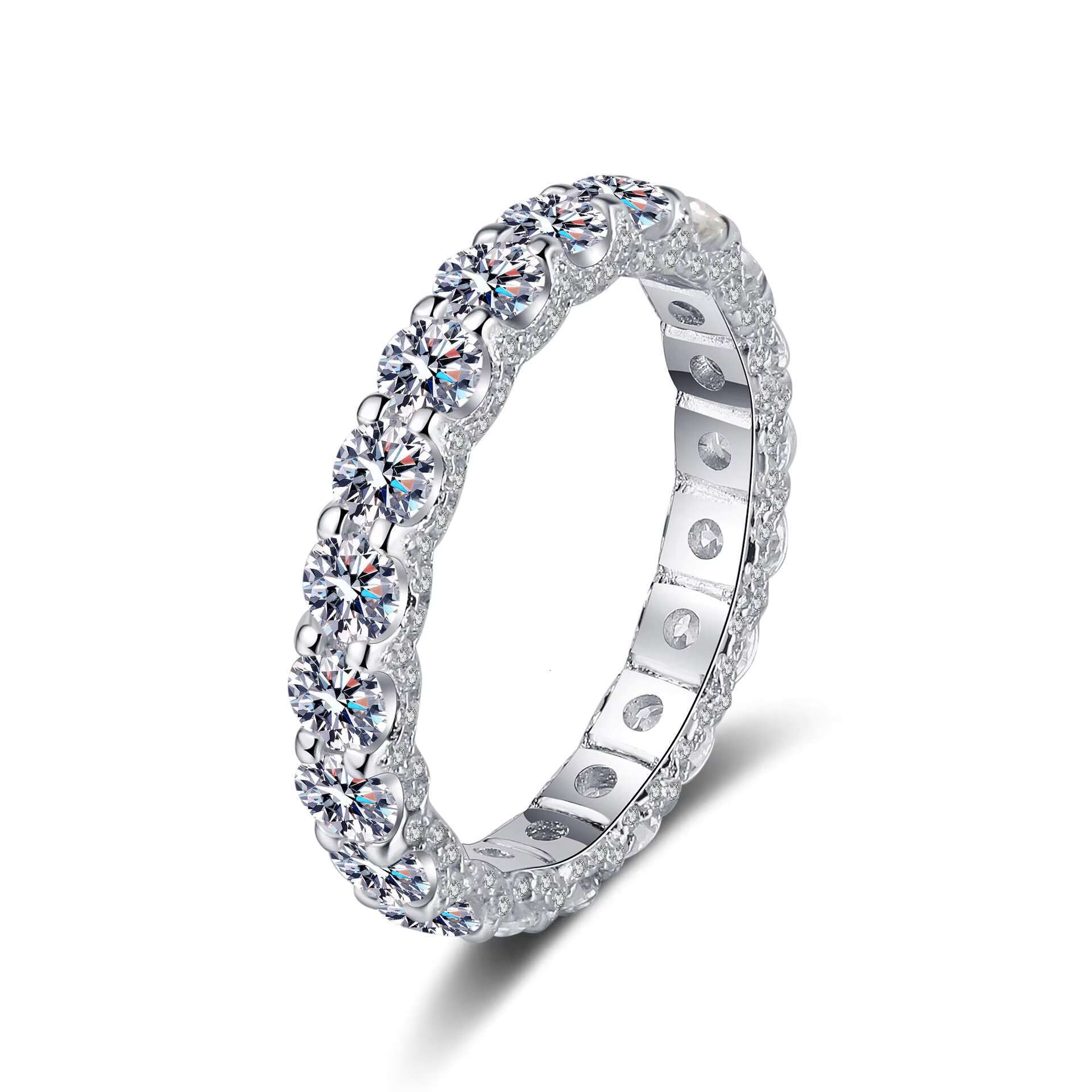 Fashion Jewelry Baguette Moissanite Ring S925 Sterling Silver Engagement Ring for Women