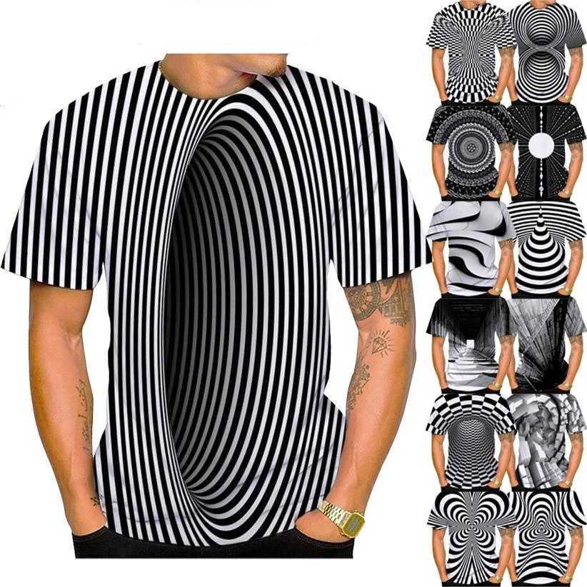 New Dizzy Fashion 3D Printed Mens Casual Hip Hop Cool T-shirt Dizzy Hypnosis Unisxe Fun Short Sleeve T-shirt Men/Womens Top W250425