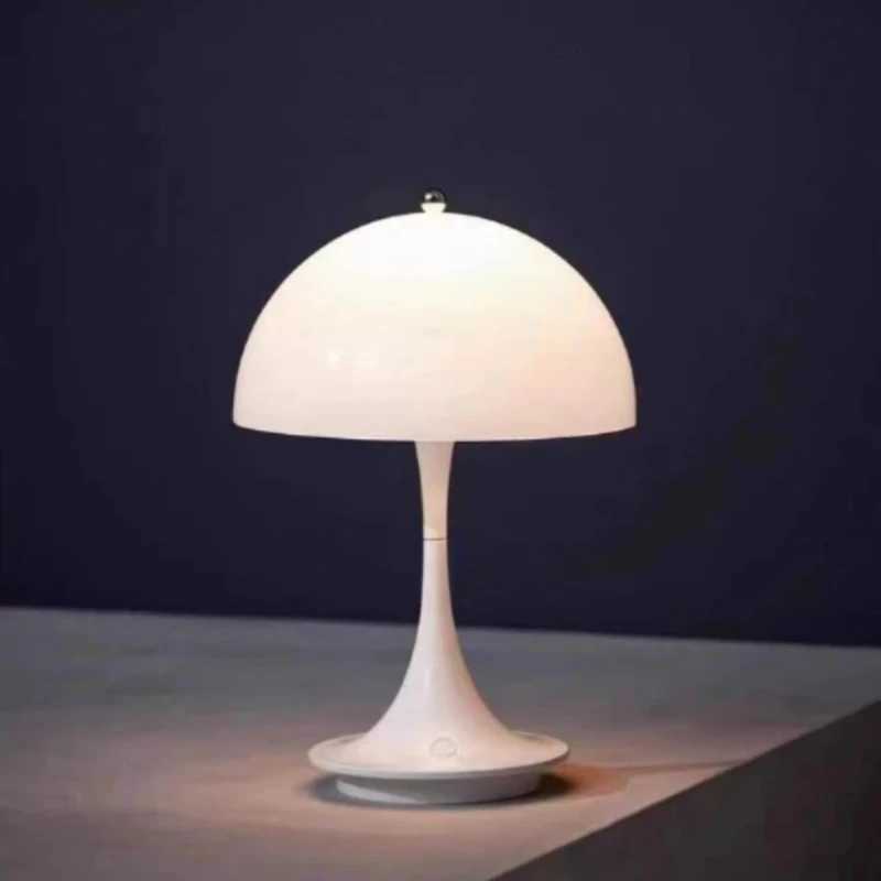 LED Mushroom Table Lamp Portable USB Charging Touch Dimmable Flower Indoor Light Study Bedroom Bedside Decation LED Desk LampsM251125