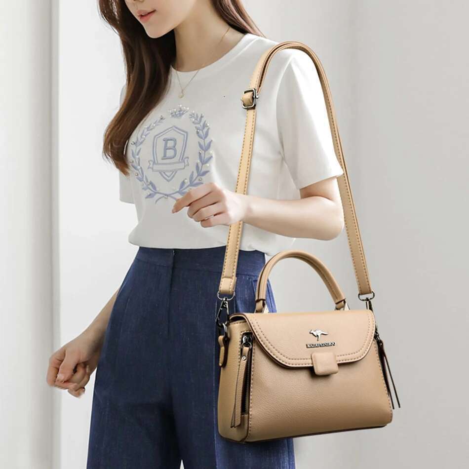 Authentic High Quality Soft Leather New Designer Fashion Casual Women's Shoulder Bag Handbag Crossbody Bags for Women2024