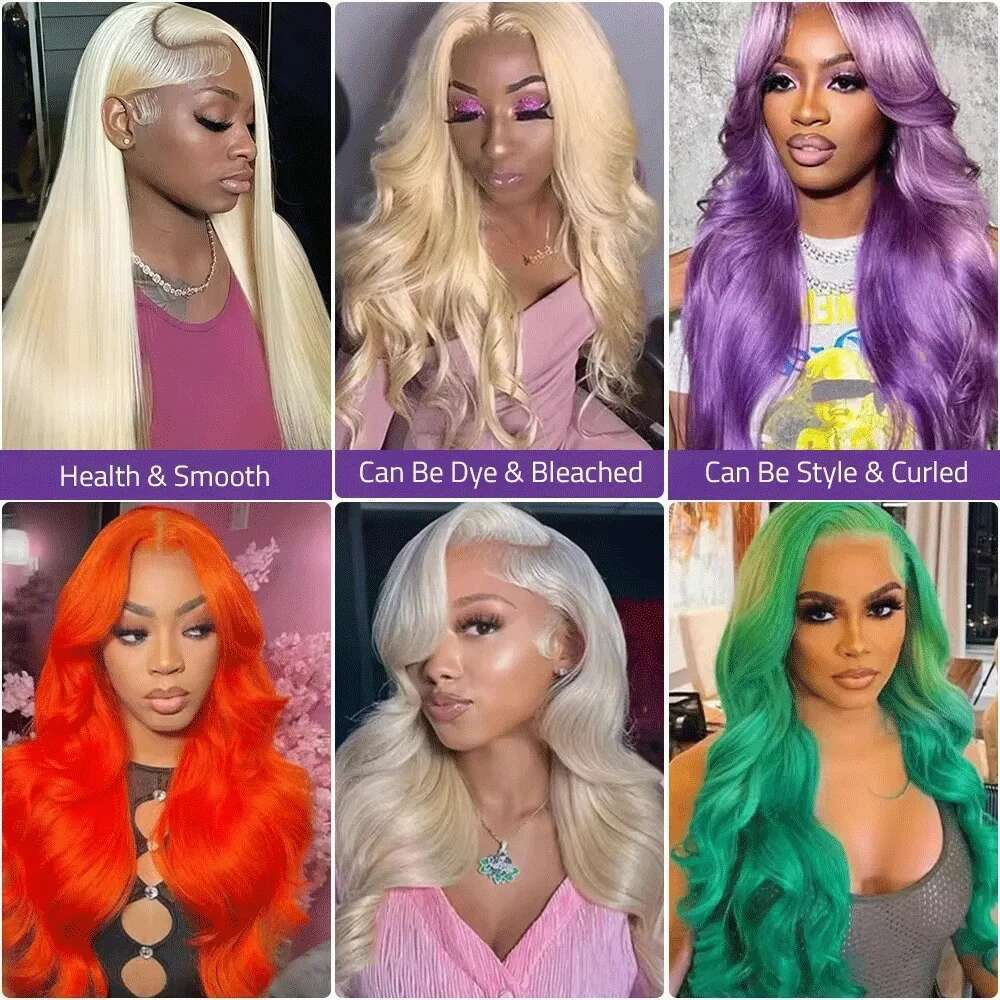Bone Straight 613 Blonde 13X6 HD Frontal Human Hair Wig Preplucked Honey Colored 13X4 Transparen Lace Front Wigs For Women