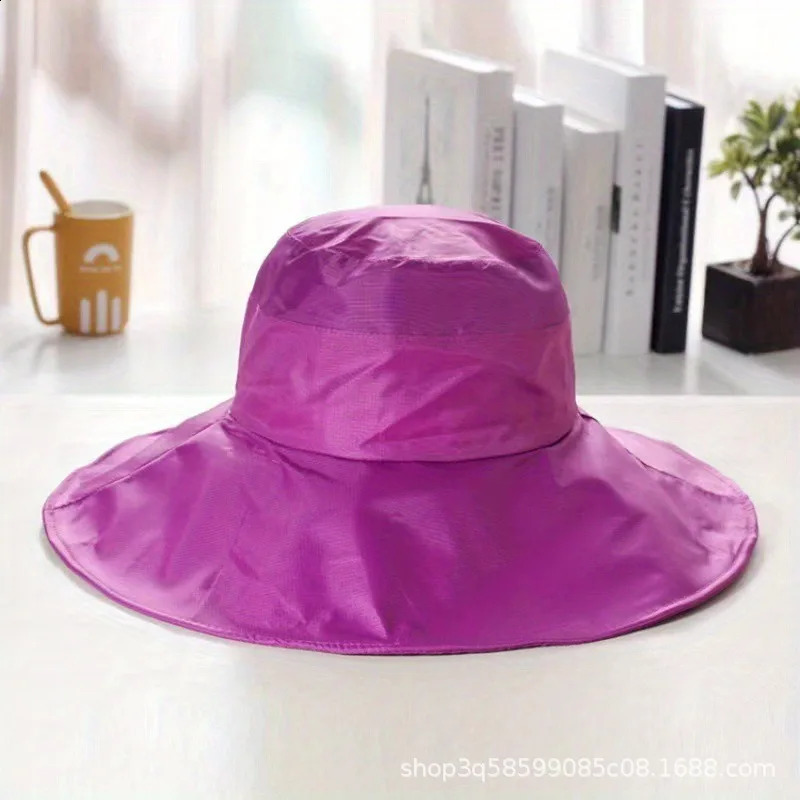 Outdoor Sunshade Fisherman Hat Sun Protection Travel Mountaineering Hat Large Brim Rain Hat 250424