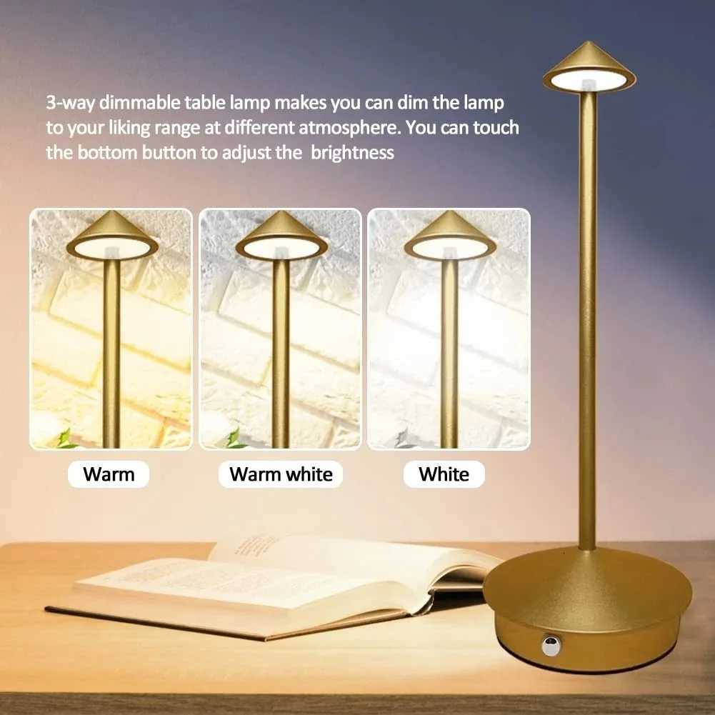 Type-C Rechargeable Table Lamp Creative Dining Touch Led Hotel Bar Coffee Table Lamp Lampada Da Tavolo Decorative Desk LampM251125