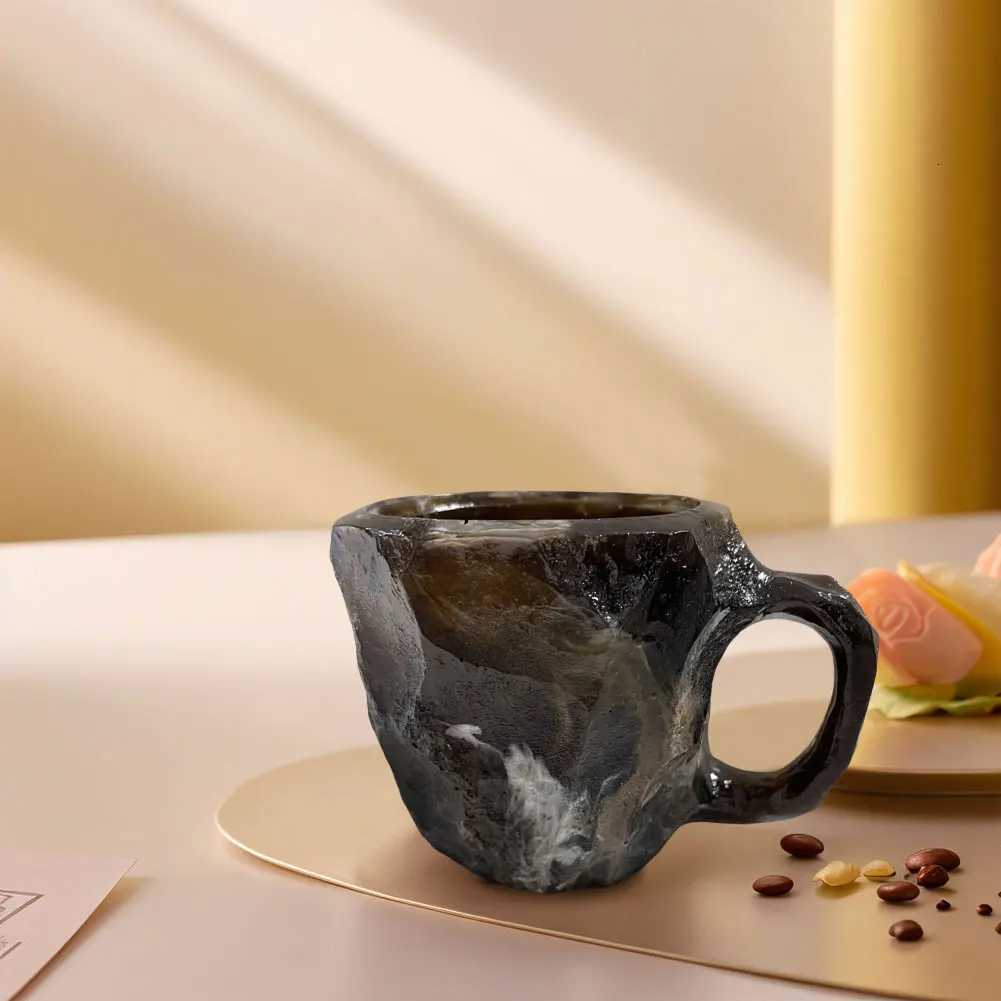 Imitation Mineral Crystal Coffee Mugs Elegant Imitation Mineral Cup Exquisite Water Cup with Handle Gift for Family Friends Y251125